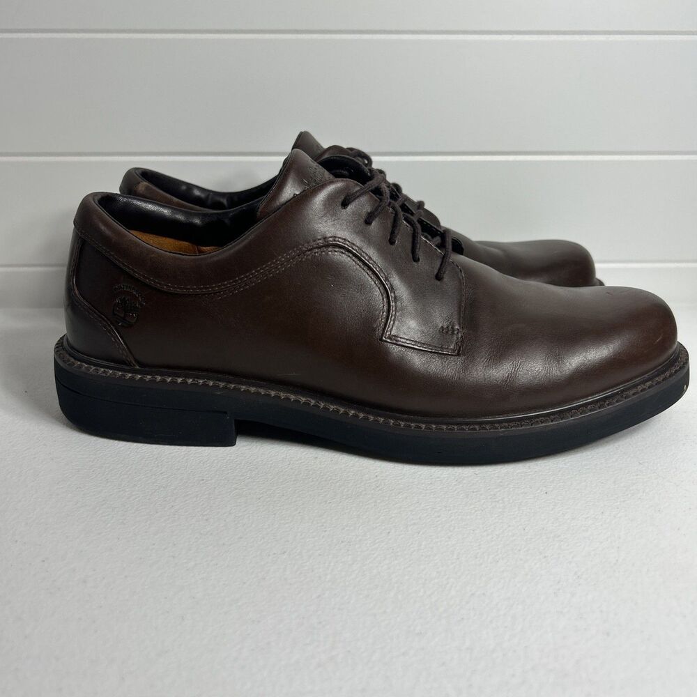 Timberland Men’s Shoes Size 10.5 Brown Leather Waterproof Oxford Lace Up Preppy